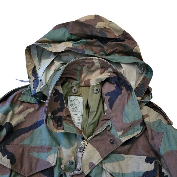 Military Camouflage S Field Jacket Coat Grunge Gorpcore Vintage Cold Weather - Picture 6 of 11
